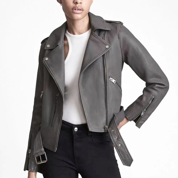 All Saints Jackets & Blazers - All Saints Balfern Leather Biker Jacket